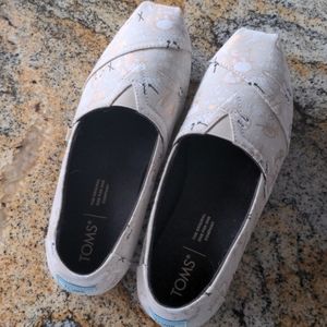 Toms - music print - Women's size 6.5